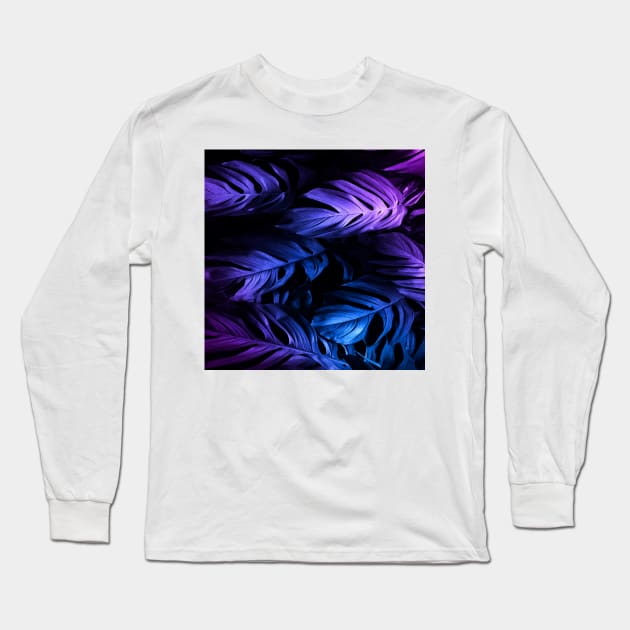 Monstera deliciosa leaves Long Sleeve T-Shirt by BRIJLA